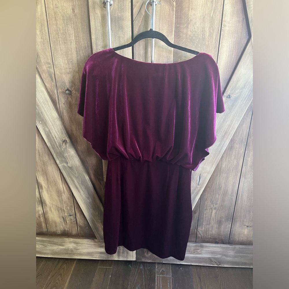 Jessica Simpson velvet velour maroon dress